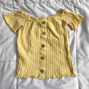 Butter Yellow Off the Shoulder Top